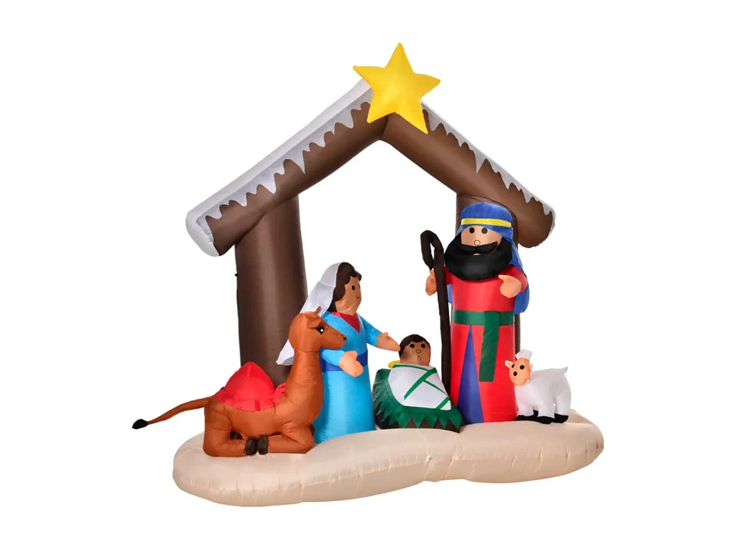 Decoración inflable de navidad multicolor 201x100x183 cm HOMCOM