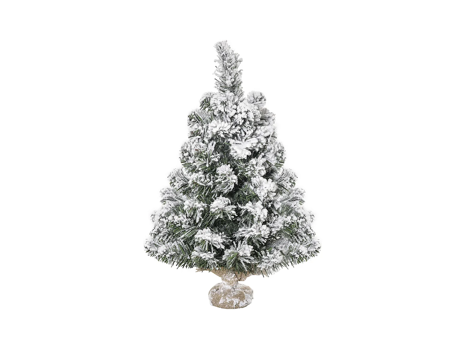 Árbol de navidad verde y blanco ø32x60 cm HOMCOM