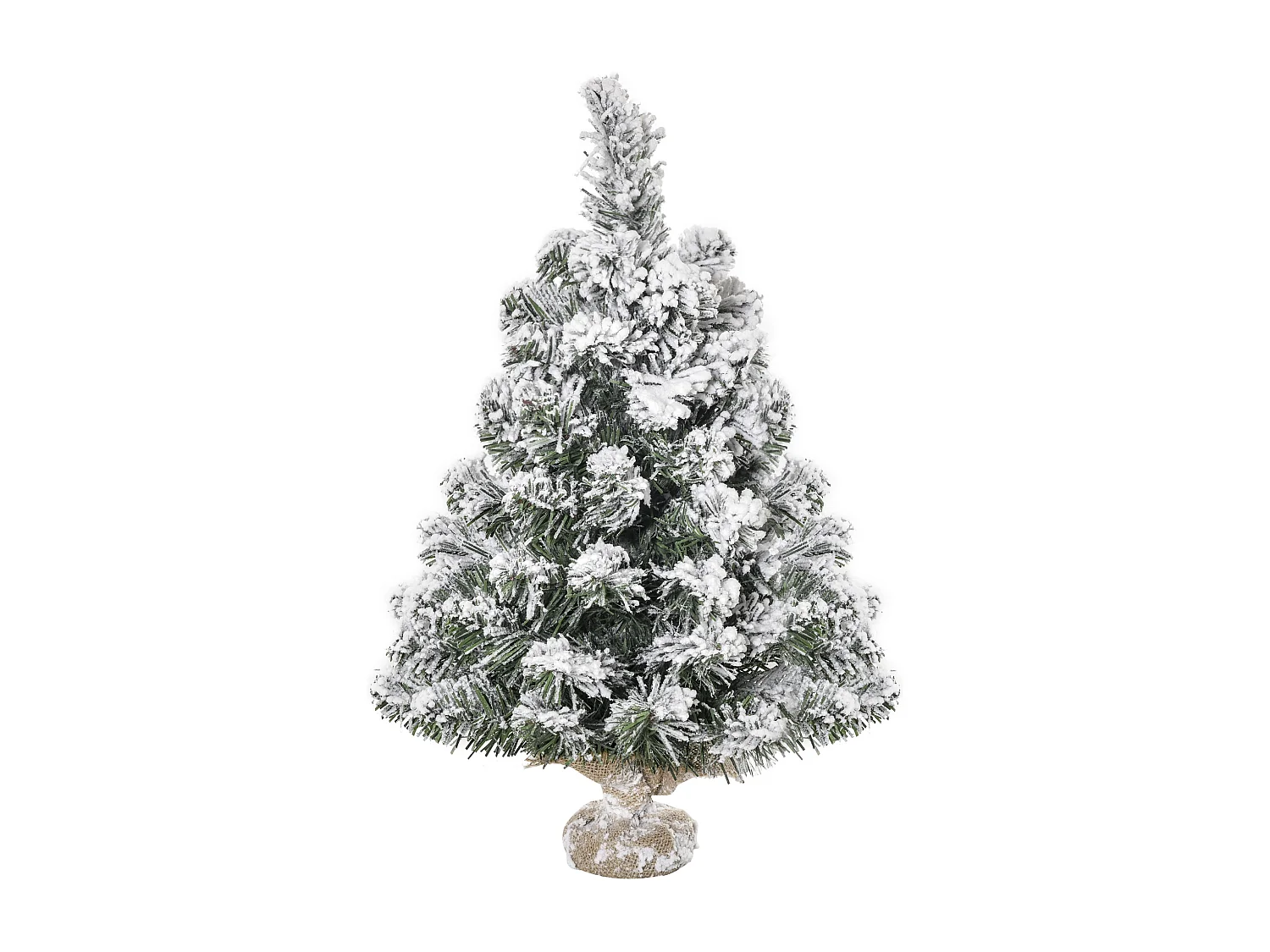 Árbol de navidad verde y blanco ø32x60 cm HOMCOM