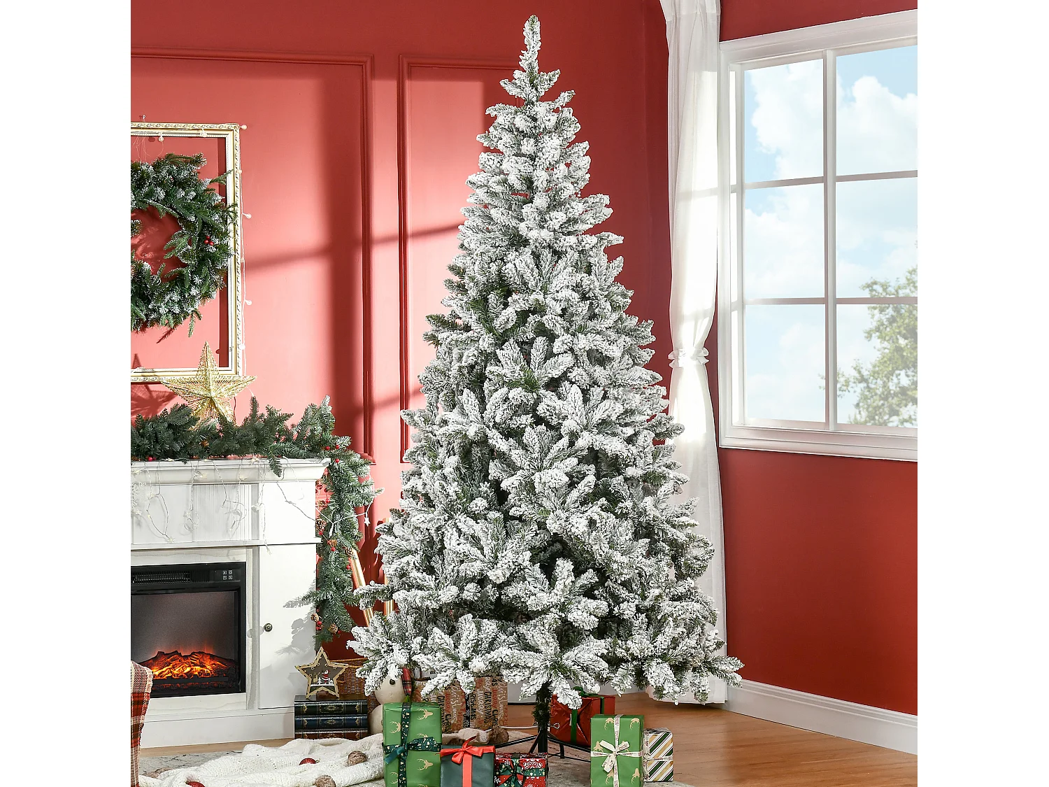 Árbol de navidad verde 120x120x225 cm HOMCOM