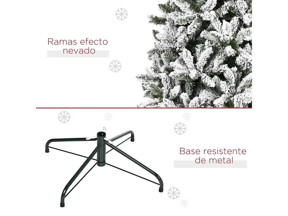 Árbol de navidad verde 120x120x225 cm HOMCOM