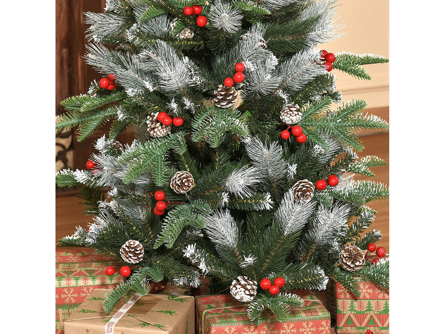 Árbol de navidad verde 60x60x120 cm HOMCOM