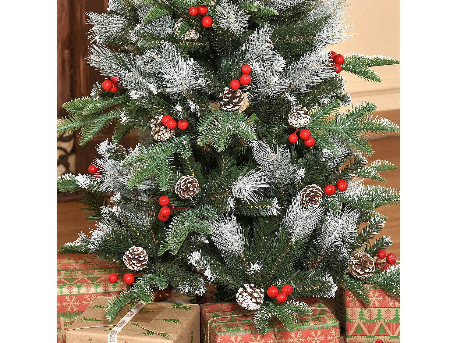 Árbol de navidad verde 60x60x120 cm HOMCOM