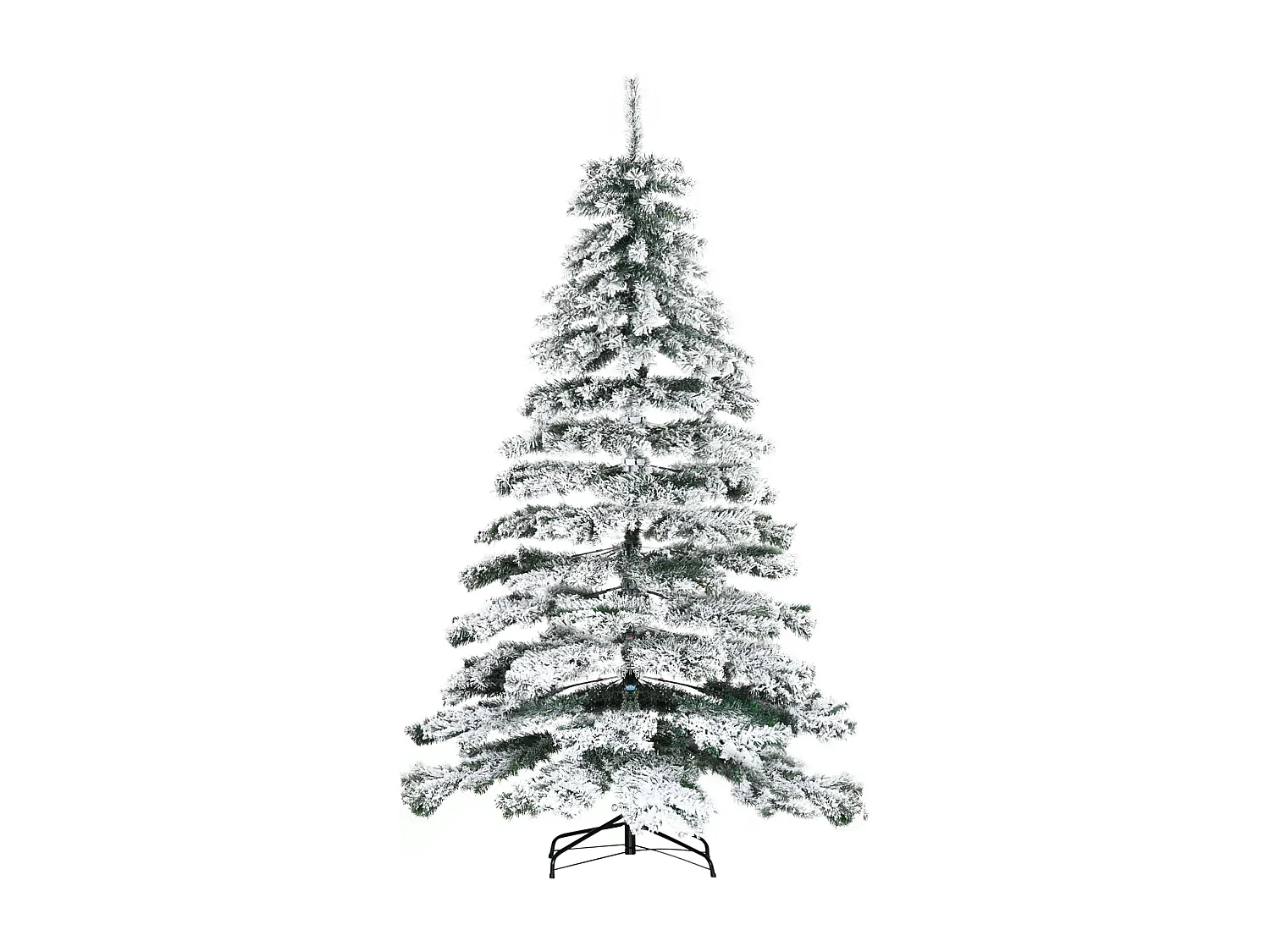 Árbol de navidad verde y blanco 140x140x225 cm HOMCOM