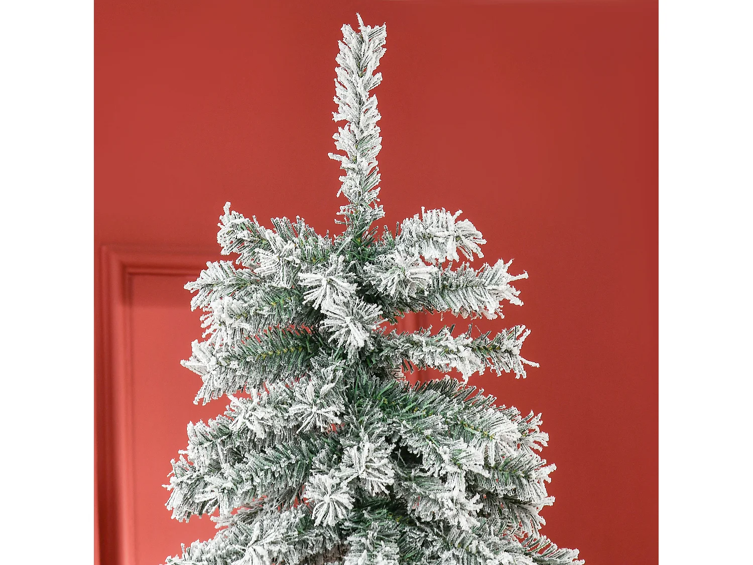 Árbol de navidad verde y blanco 140x140x225 cm HOMCOM