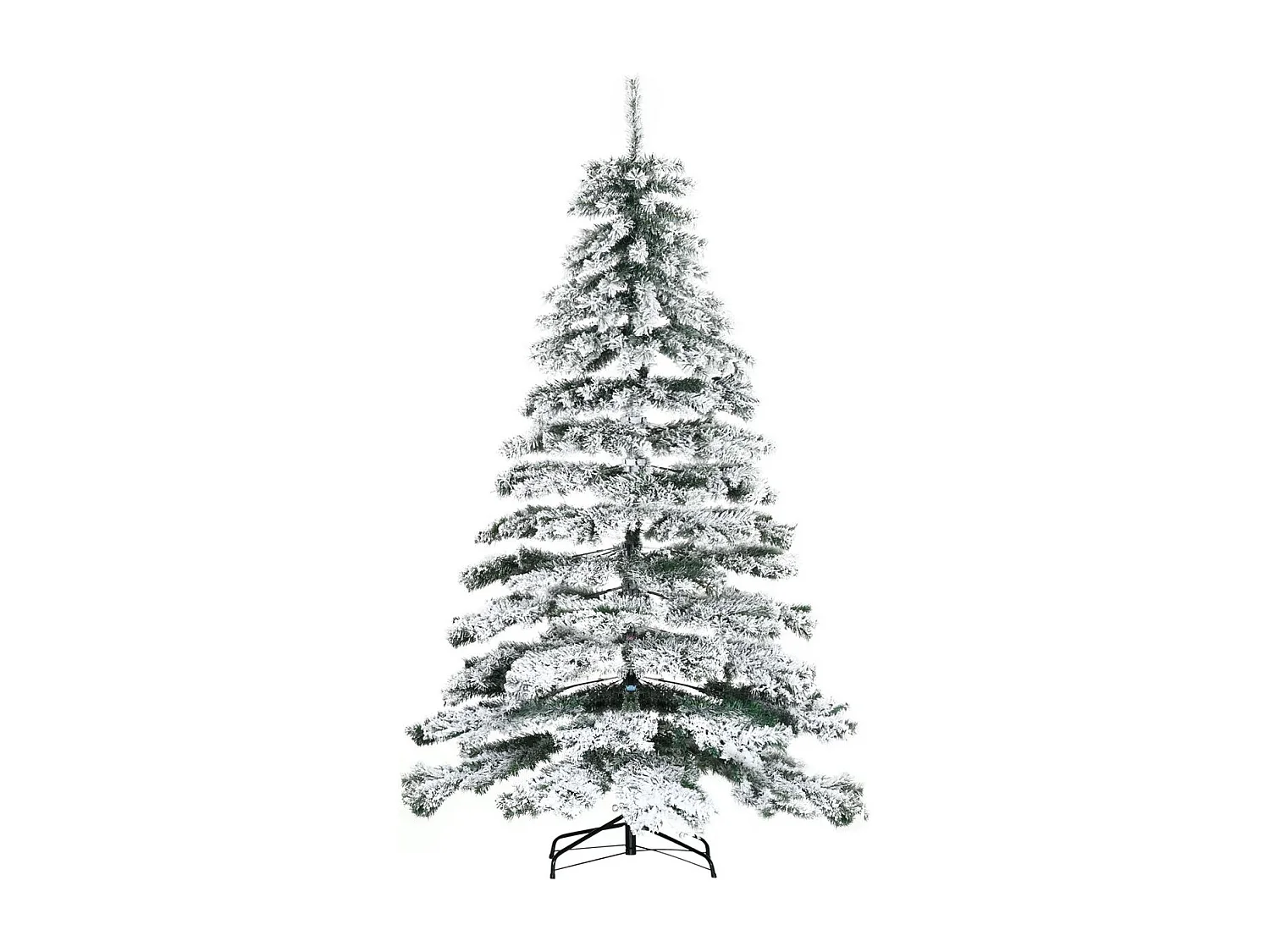 Árbol de navidad verde y blanco 140x140x225 cm HOMCOM