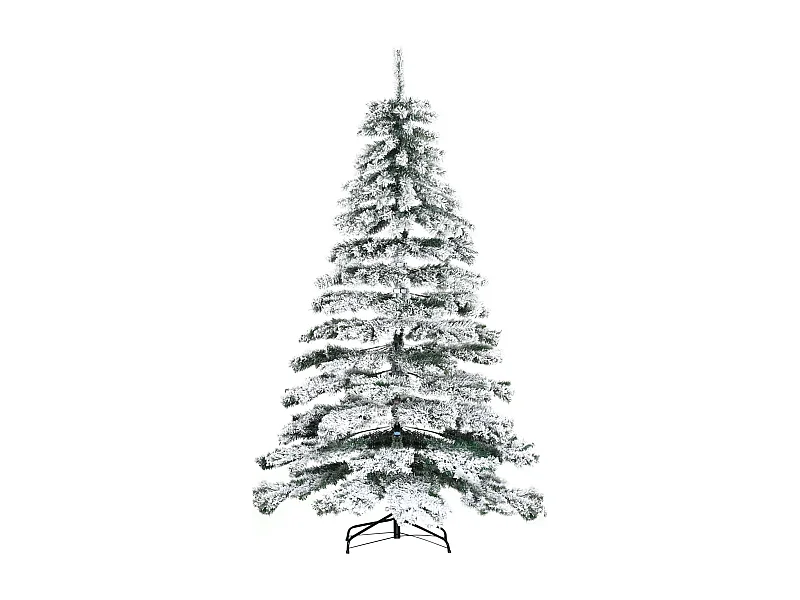 Árbol de navidad verde y blanco 140x140x225 cm HOMCOM