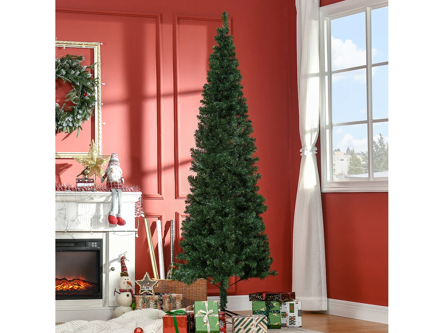 Árbol de navidad verde 81x81x210 cm HOMCOM