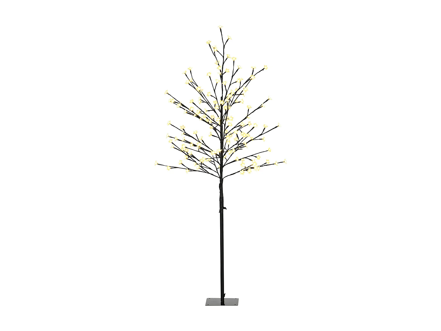 Árbol con luces negro 17x17x150 cm HOMCOM