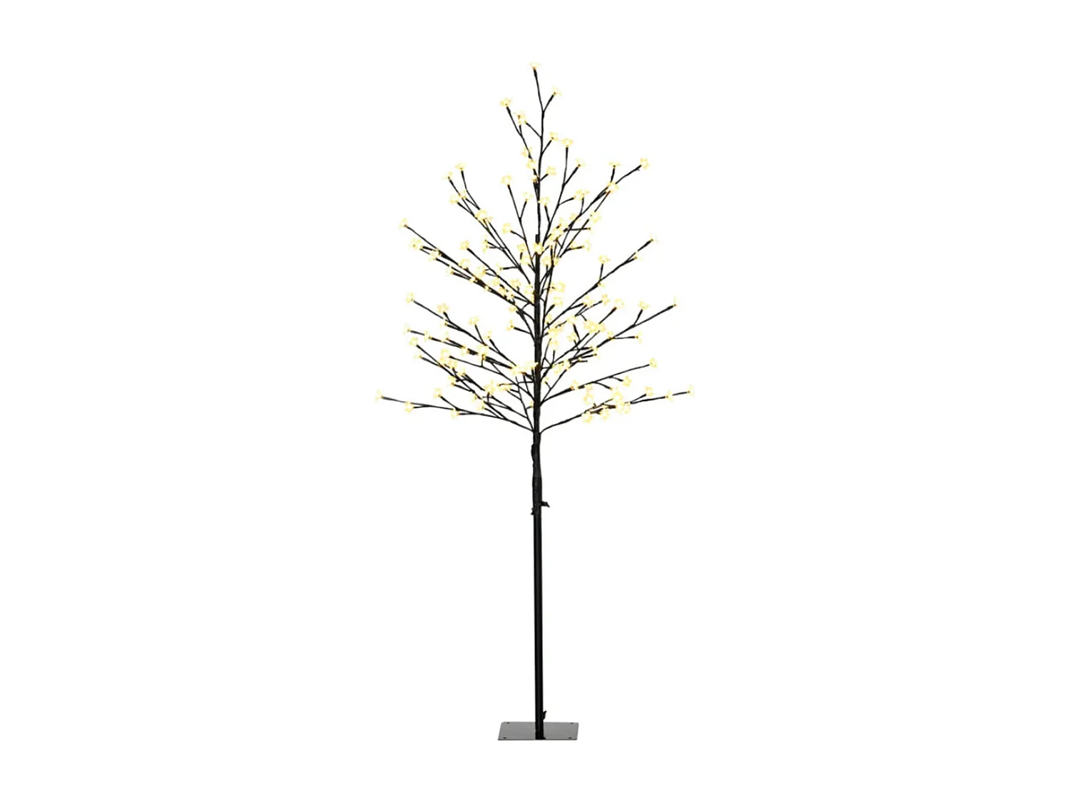 Árbol con luces negro 17x17x150 cm HOMCOM