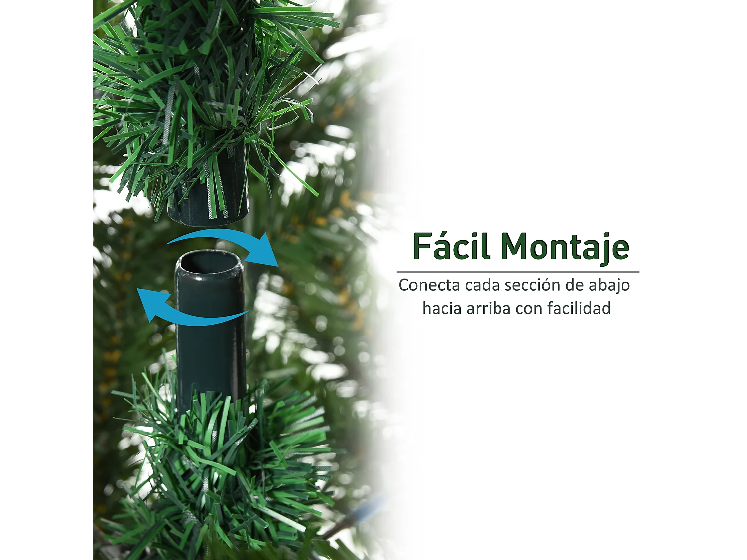 Árbol de navidad verde ø75x150 cm HOMCOM