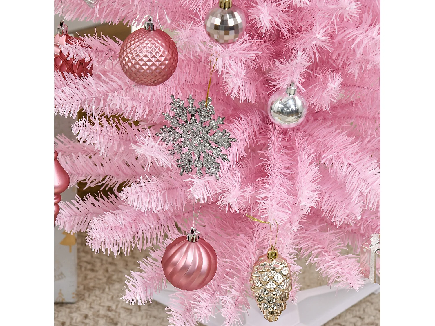 Árbol de navidad rosa ø55x180 cm HOMCOM