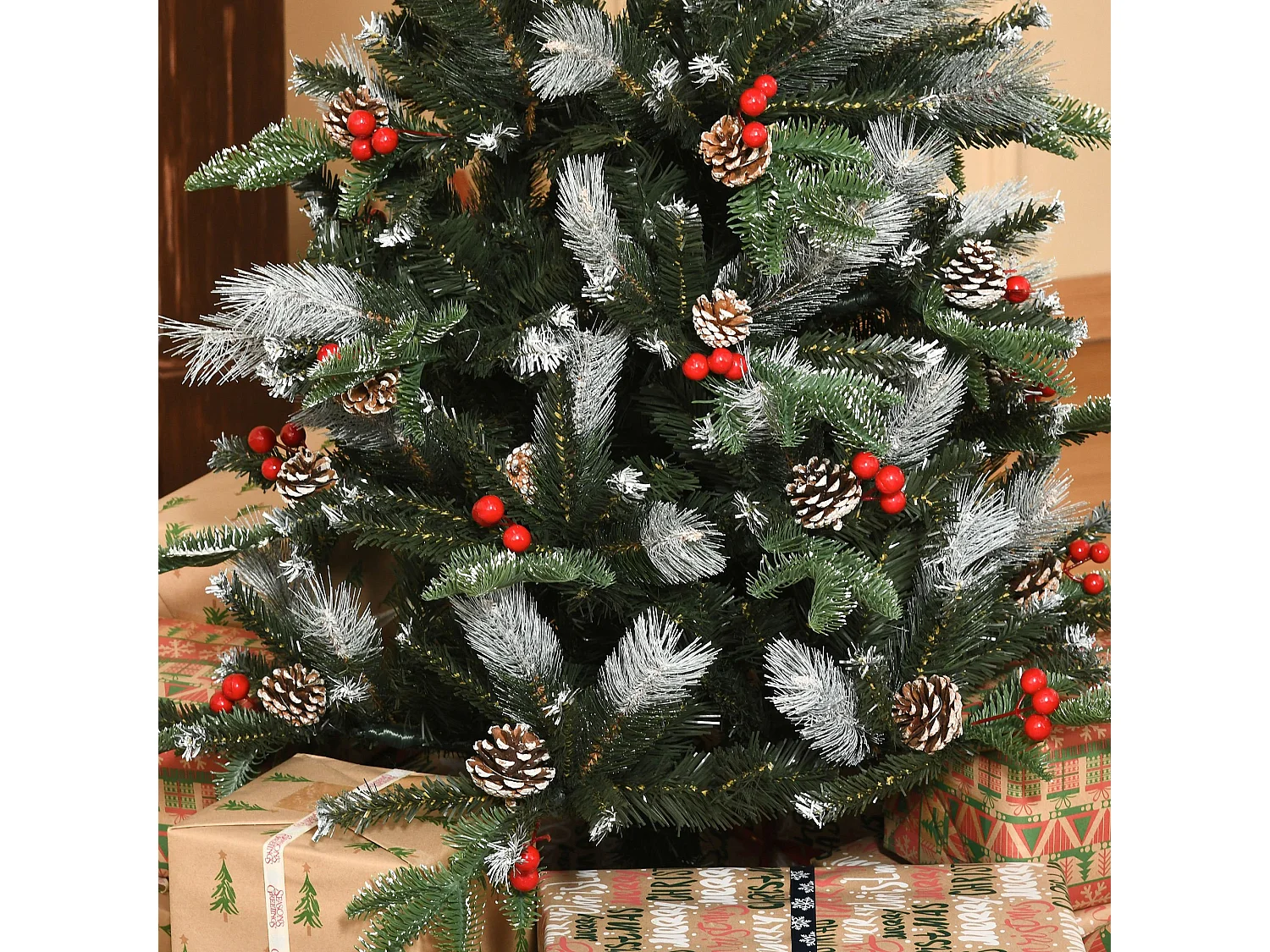 Árbol de navidad verde 75x75x150 cm HOMCOM