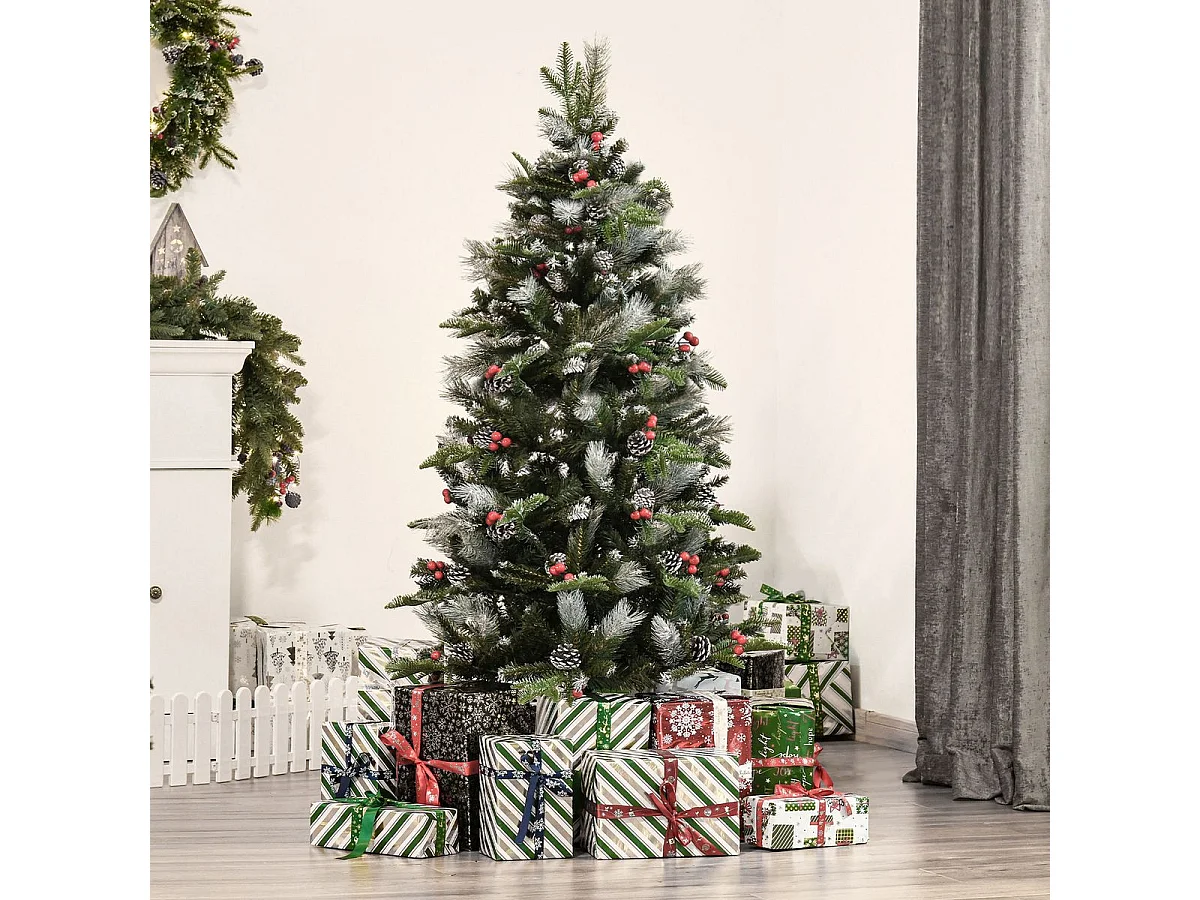 Árbol de navidad verde 75x75x150 cm HOMCOM