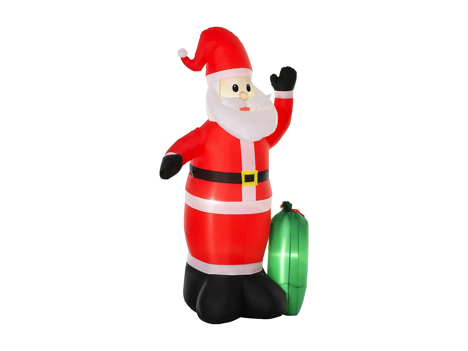 Papa noel hinchable rojo 148x85x240 cm HOMCOM