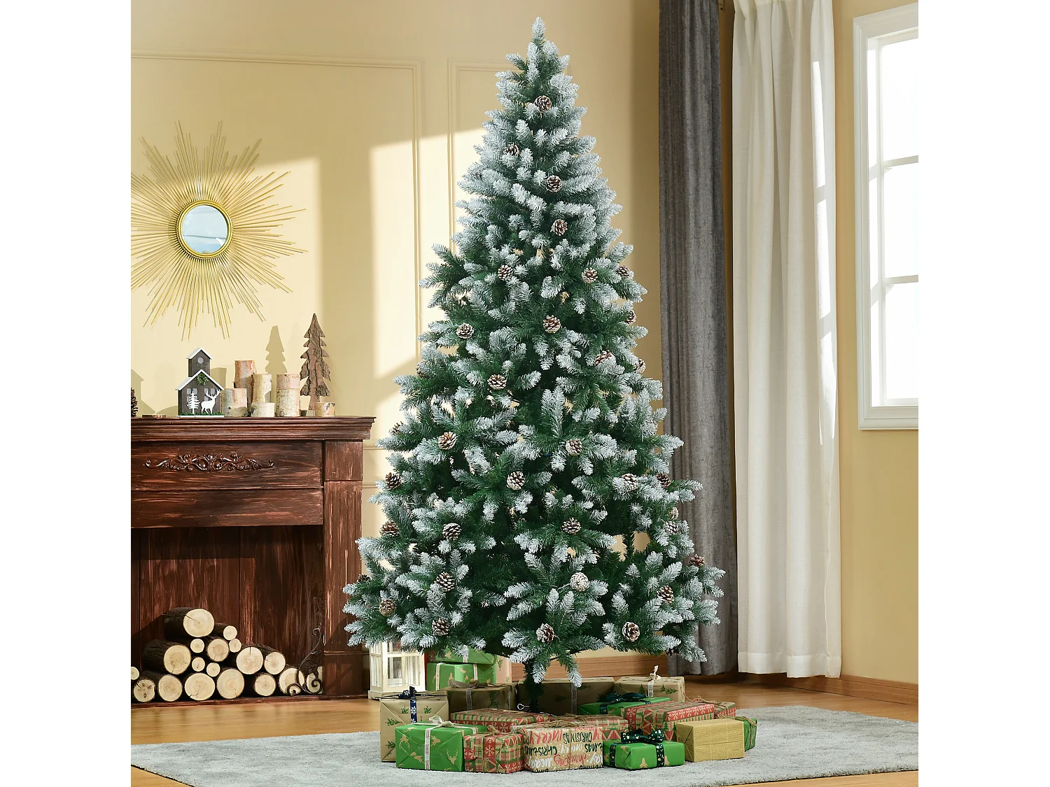 Árbol de navidad verde 105x105x210 cm HOMCOM