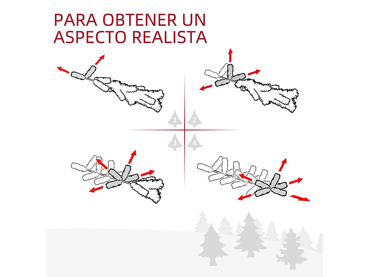 Árbol de navidad verde 90x90x210 cm HOMCOM