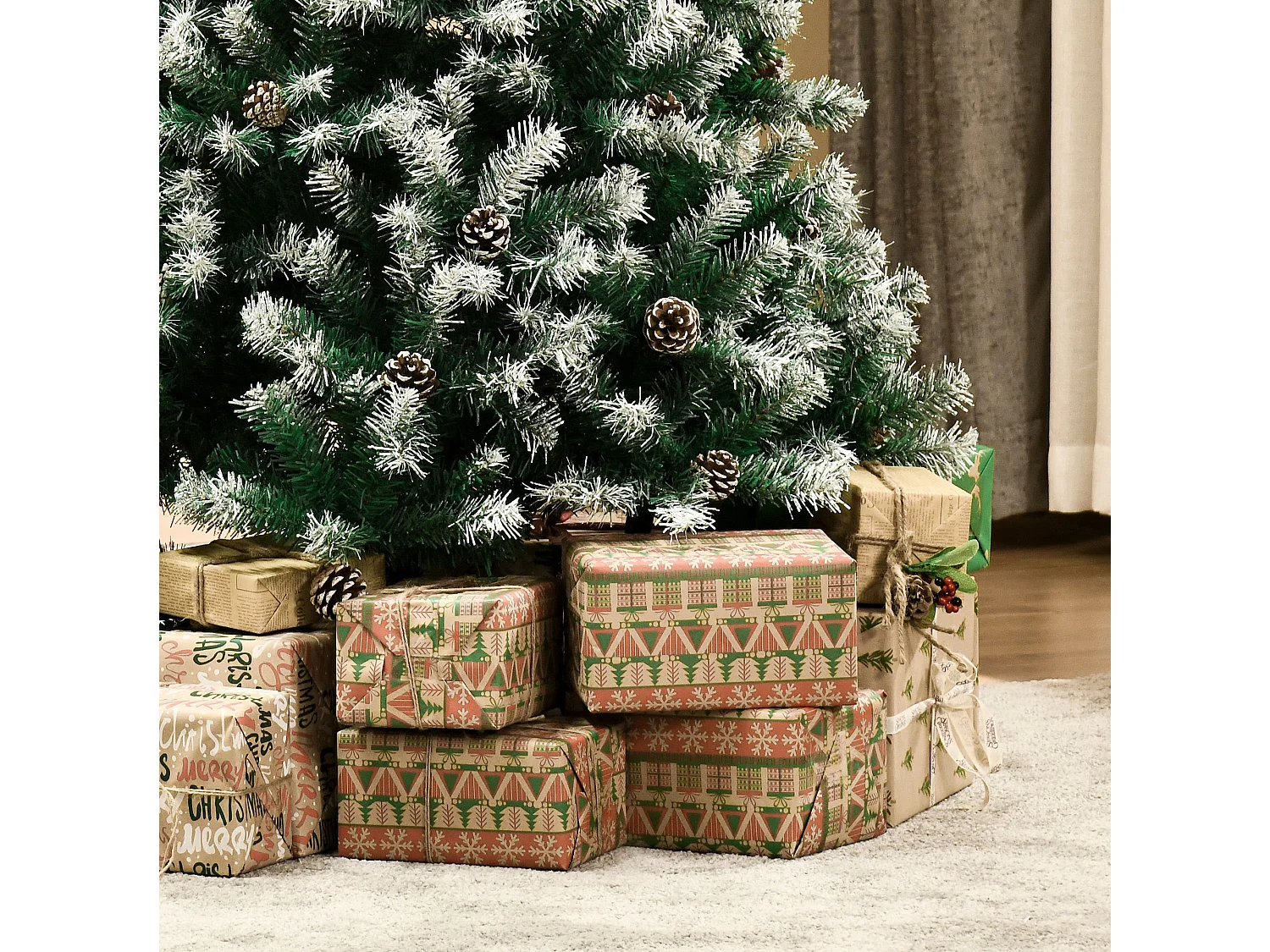 Árbol de navidad verde 103x103x180 cm HOMCOM