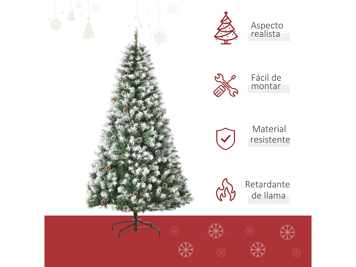 Árbol de navidad verde 103x103x180 cm HOMCOM
