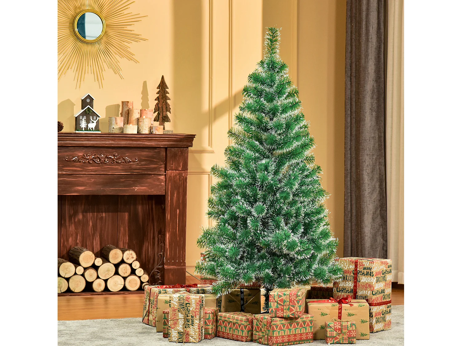 Árbol de navidad verde 75x75x150 cm HOMCOM