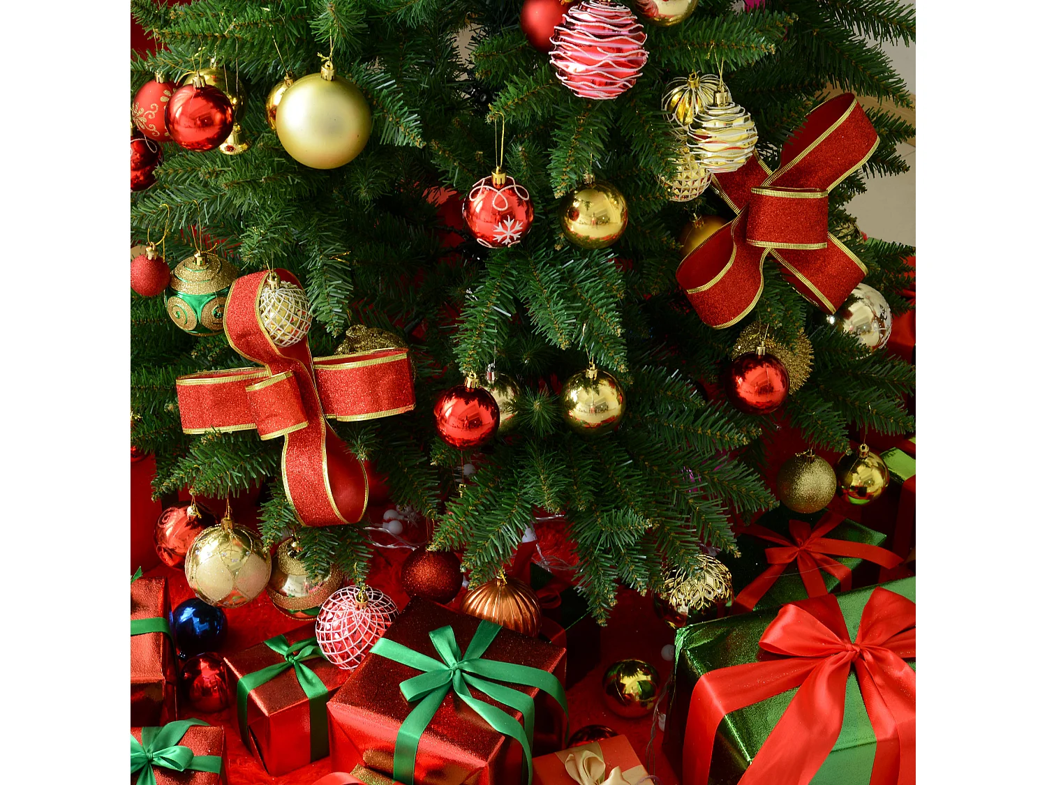 Árbol de navidad verde ø91x210 cm HOMCOM