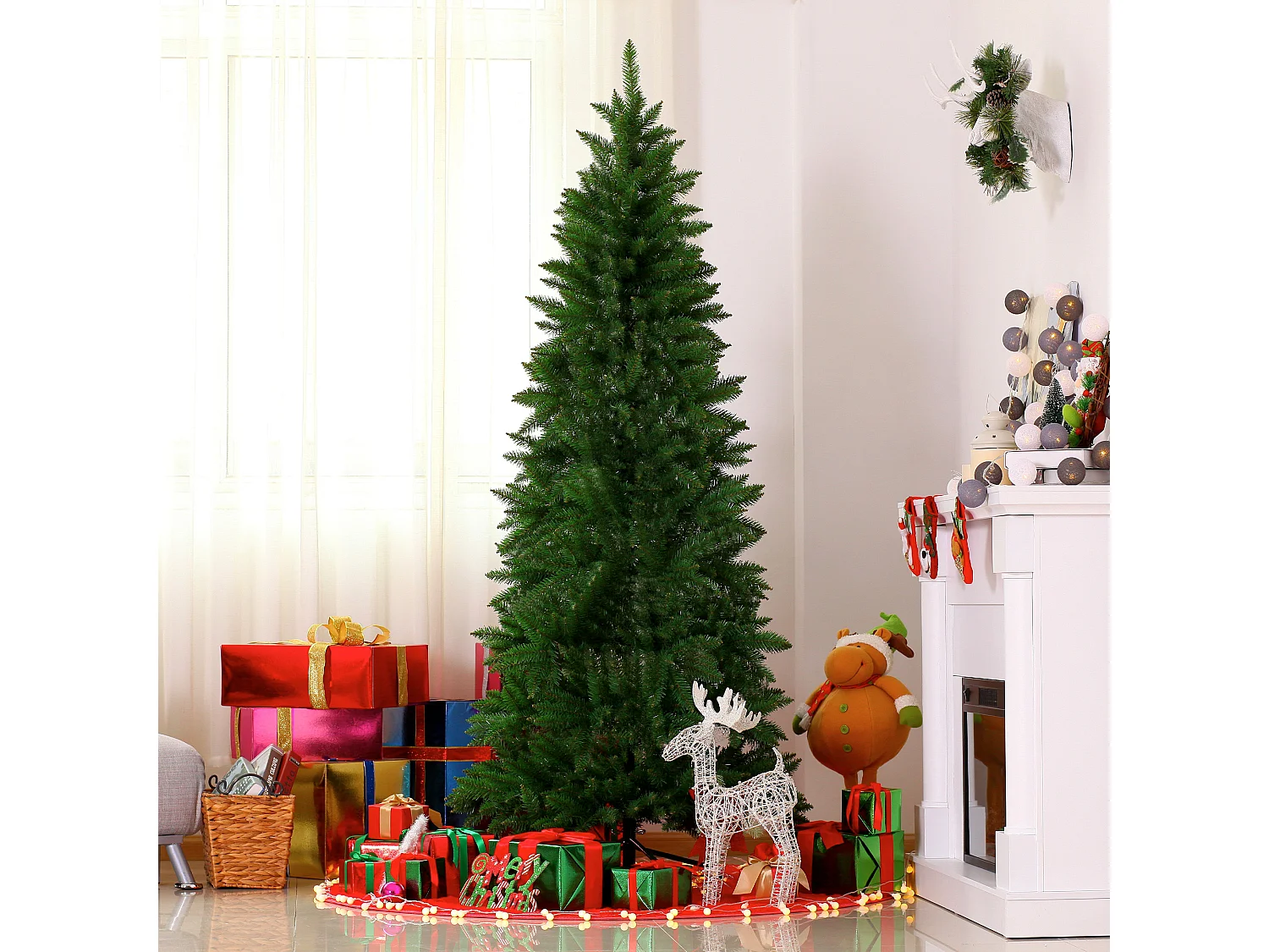 Árbol de navidad verde ø91x210 cm HOMCOM