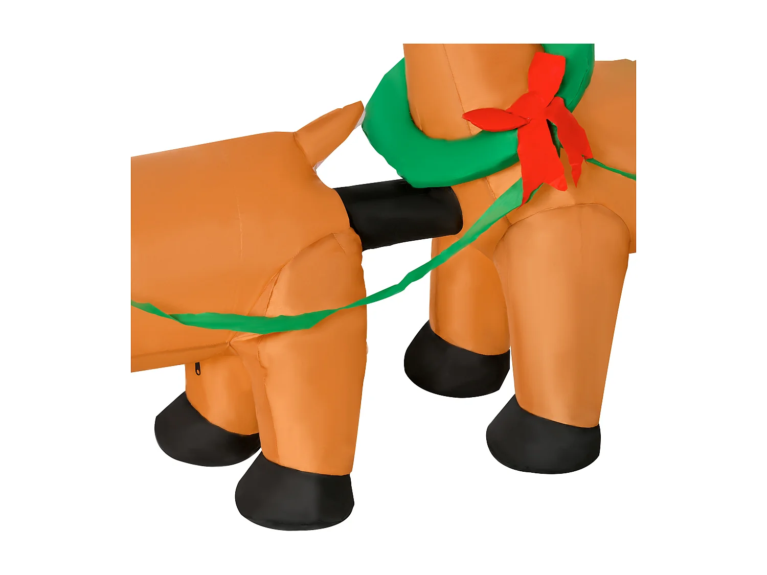 Papá noel inflable en trineo multicolor 240x57x112 cm HOMCOM