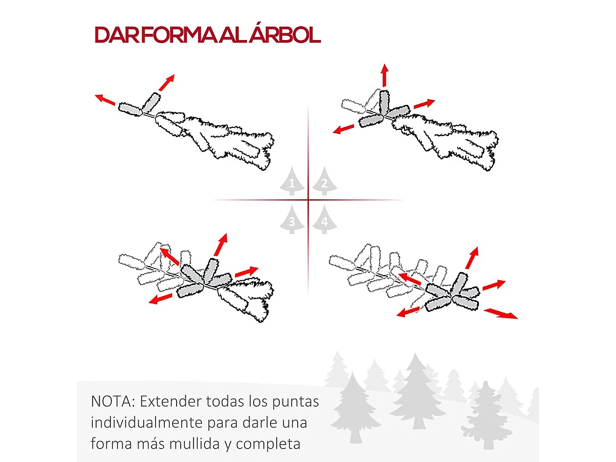 Árbol de navidad verde ø55x180 cm HOMCOM