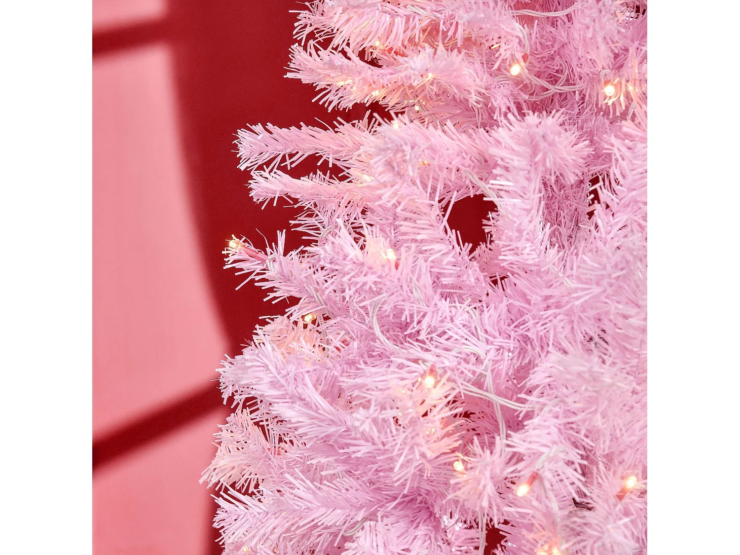 Árbol de navidad rosa 63x63x180 cm HOMCOM