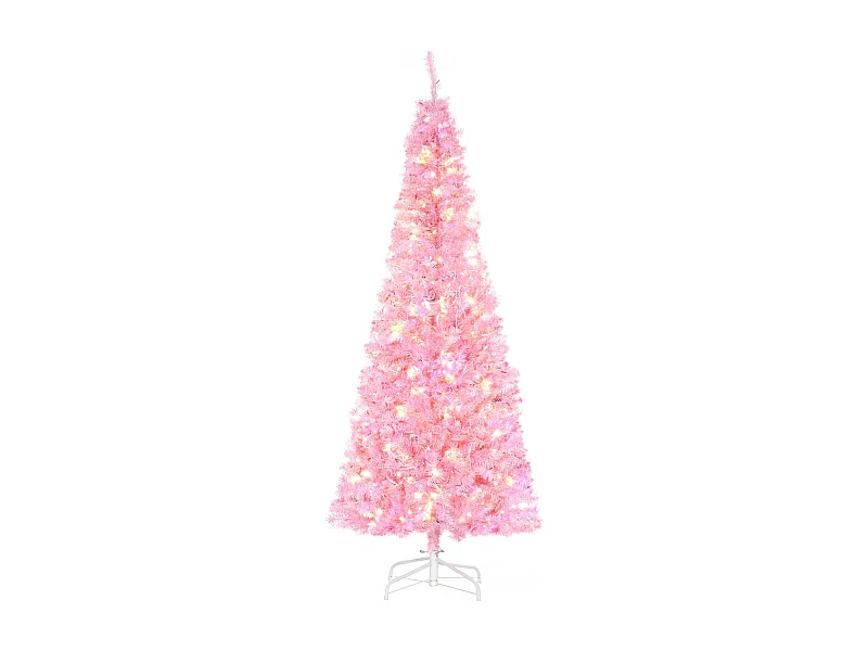 Árbol de navidad rosa 63x63x180 cm HOMCOM