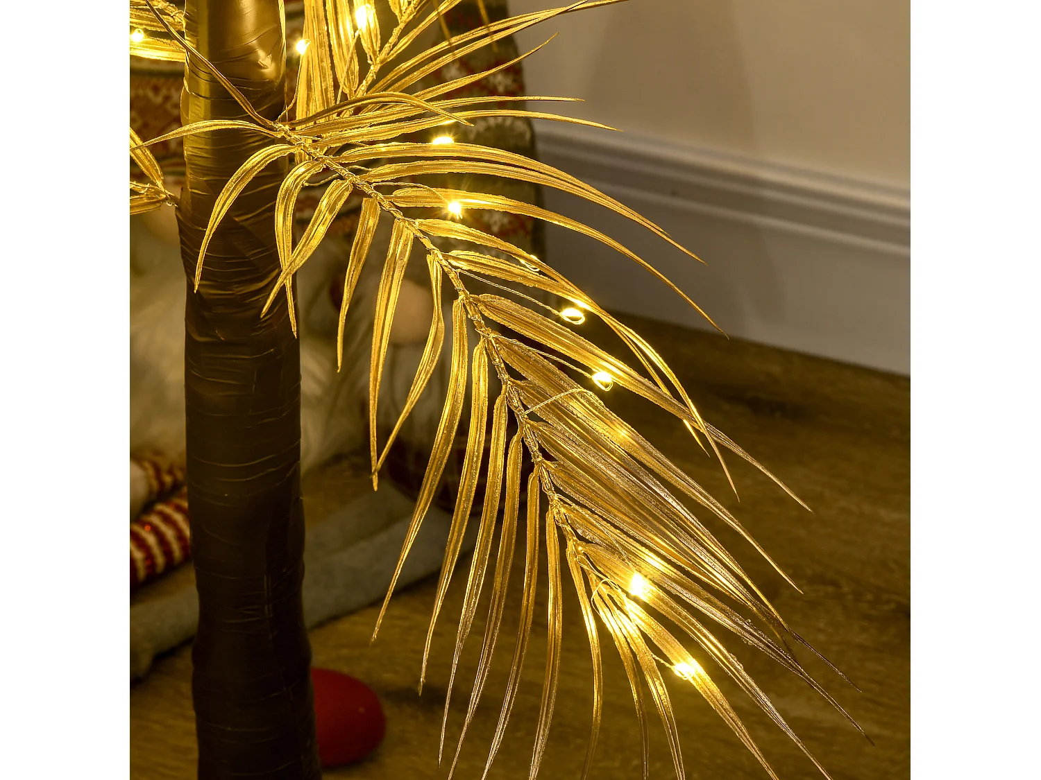 Lámpara de palmera oro 21x21x150 cm HOMCOM