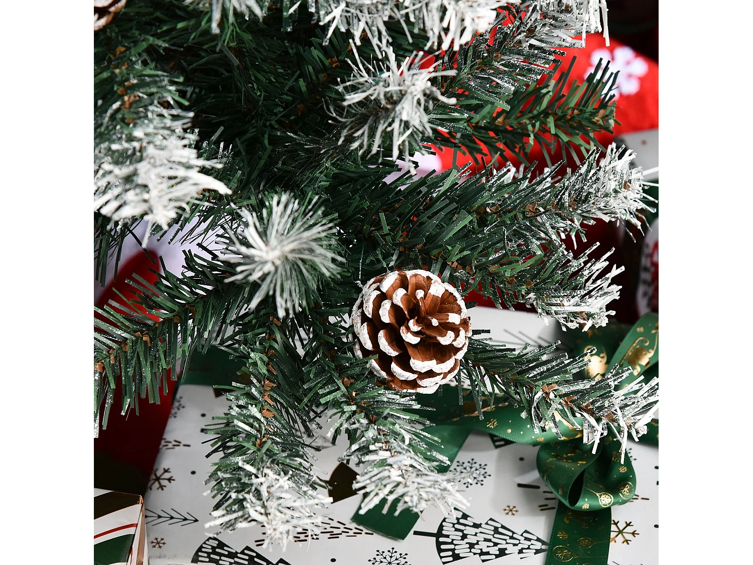 Árbol de navidad verde 85x85x150 cm HOMCOM