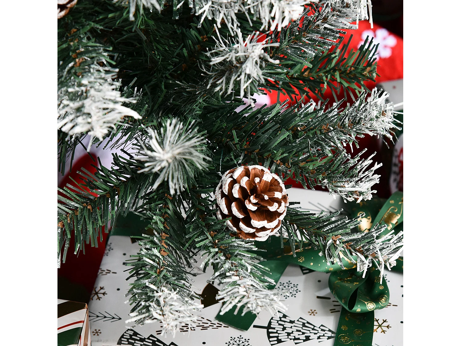 Árbol de navidad verde 85x85x150 cm HOMCOM