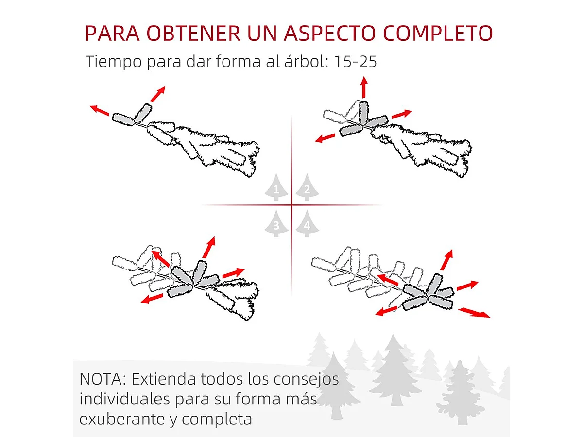 Árbol de navidad verde 85x85x150 cm HOMCOM