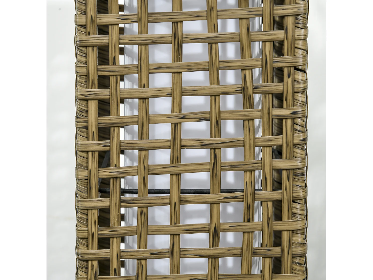 Lámpara de ratán arena 15.5x15.5x69 cm Outsunny