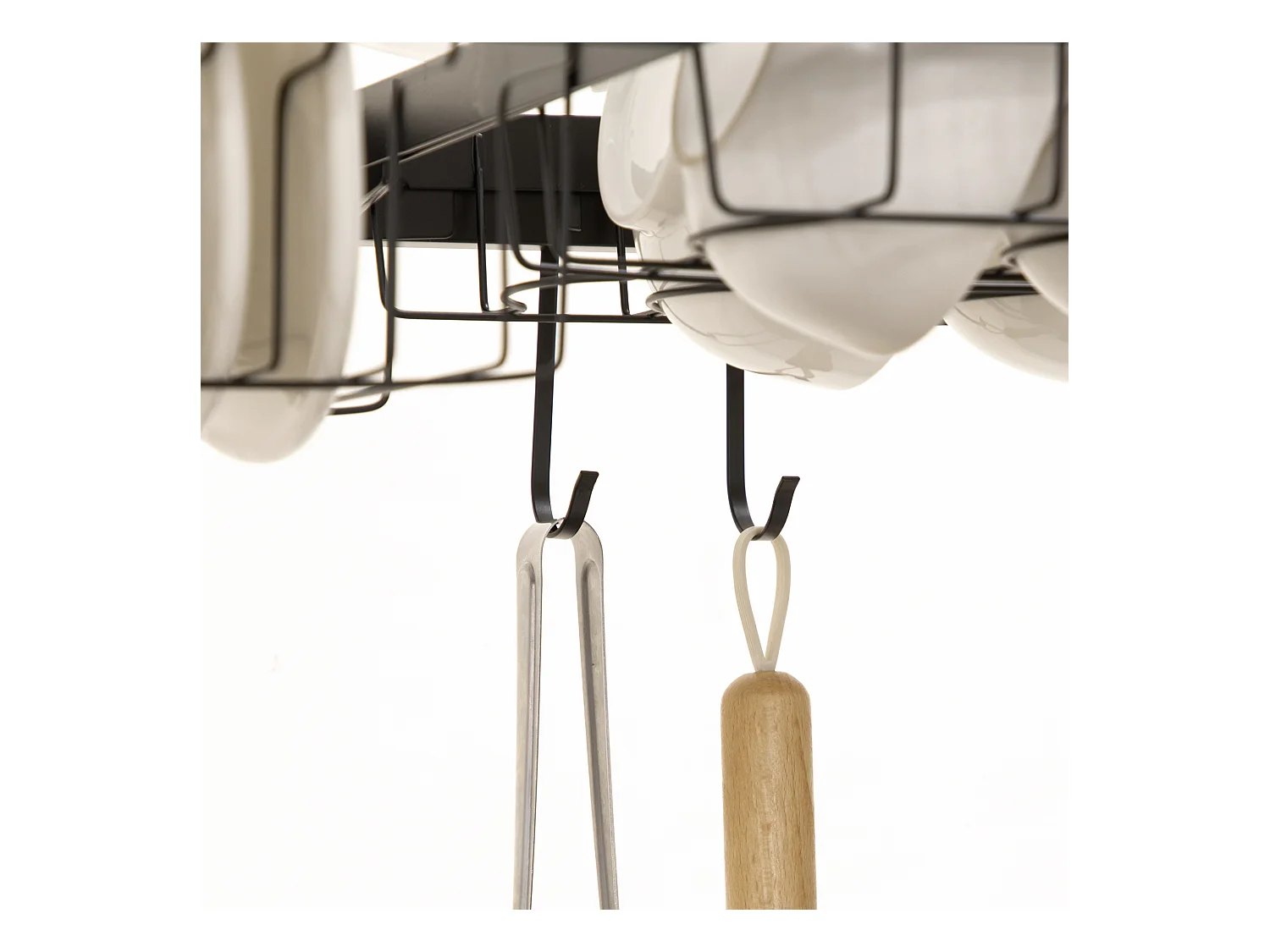 Escurridor de platos negro 100x30x52.5 cm HOMCOM