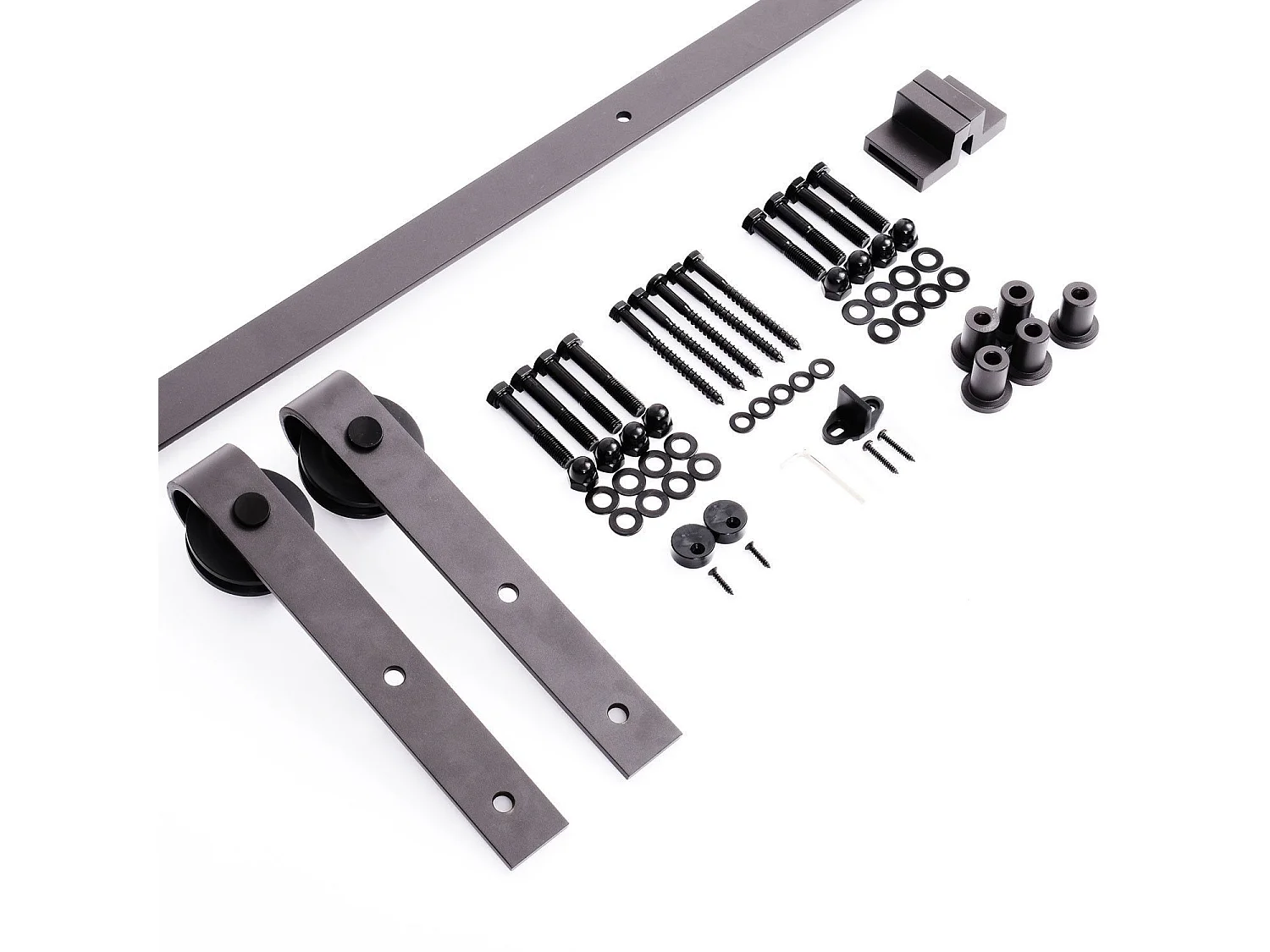 Montaje puerta corredera marrón 200x4x0.6 cm HOMCOM