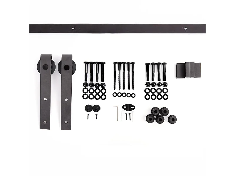 Montaje puerta corredera marrón 200x4x0.6 cm HOMCOM