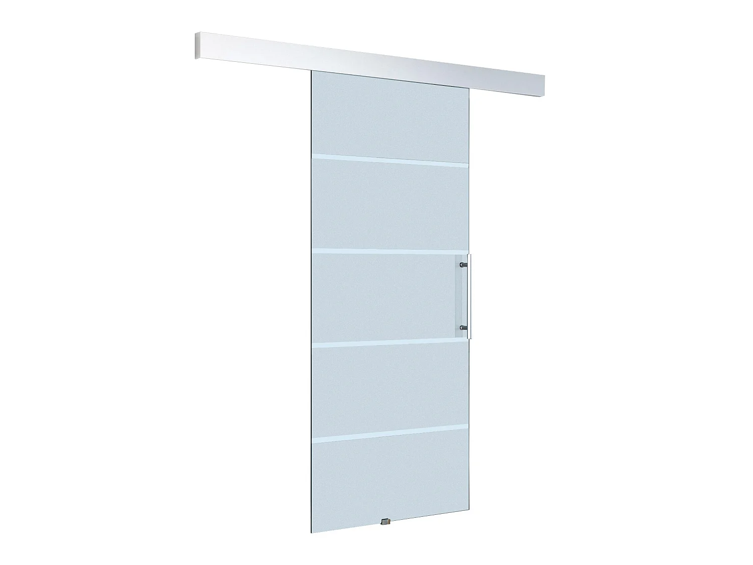 Puerta corredera translucido y a rayas transparentes 200x213 cm HOMCOM