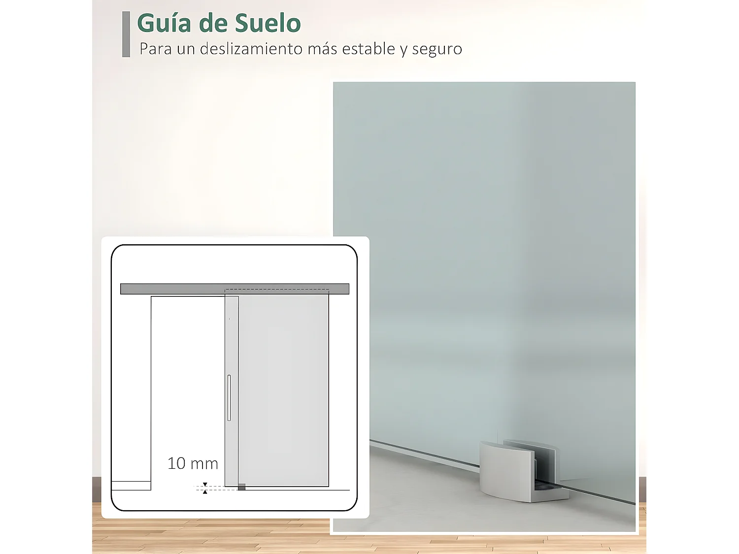 Puerta corredera transparente 200x213 cm HOMCOM