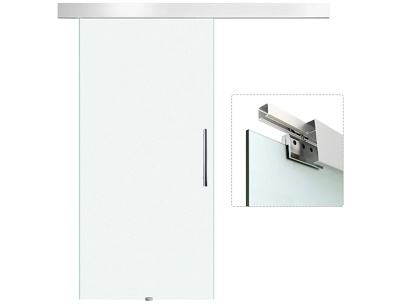 Puerta corredera transparente 200x213 cm HOMCOM