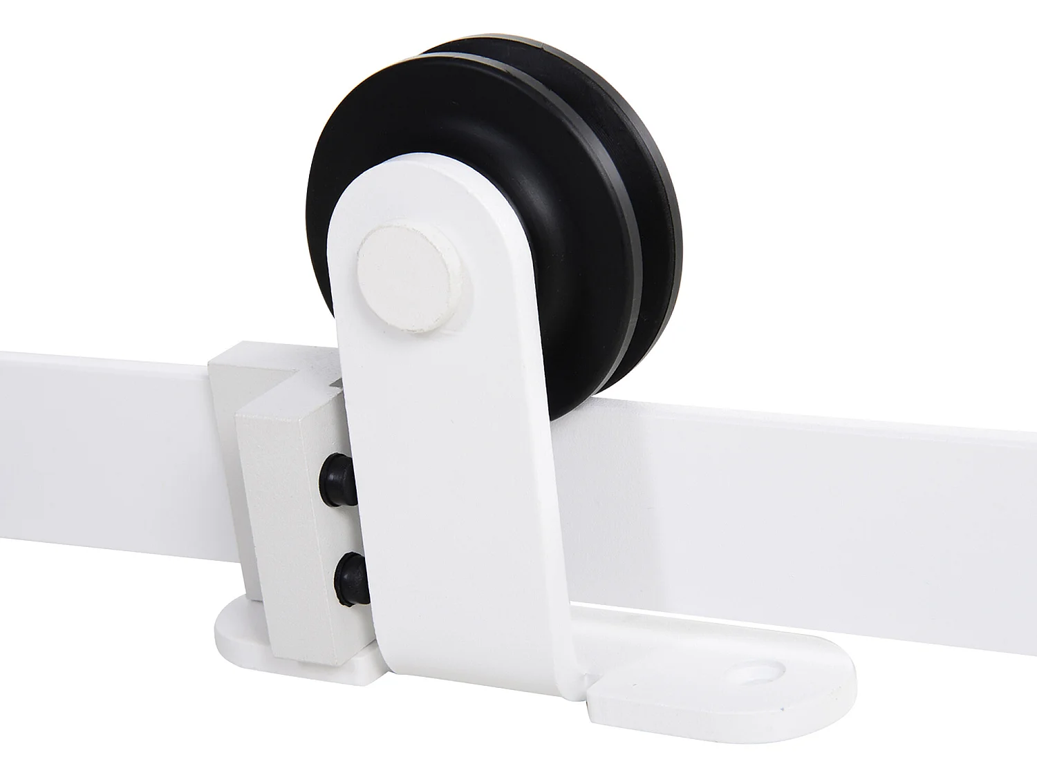 Herraje para puerta corredera blanco 183x0.6x4 cm HOMCOM