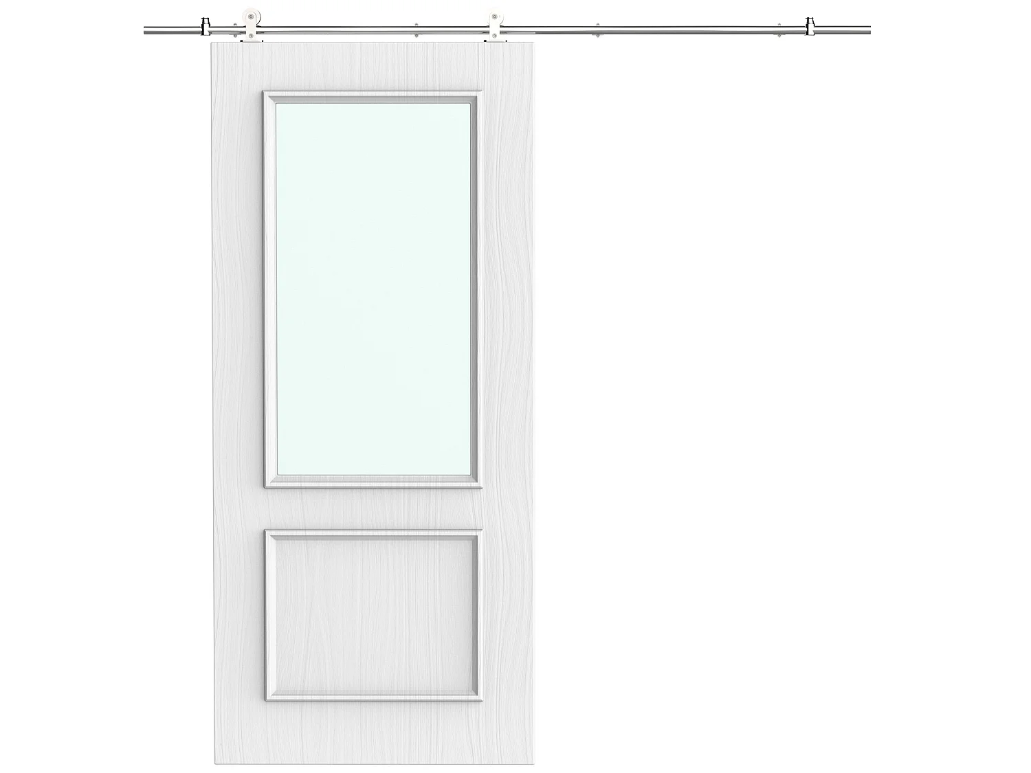Kit instalacion puerta corredera acero inoxidable ø2,5x200 cm HOMCOM