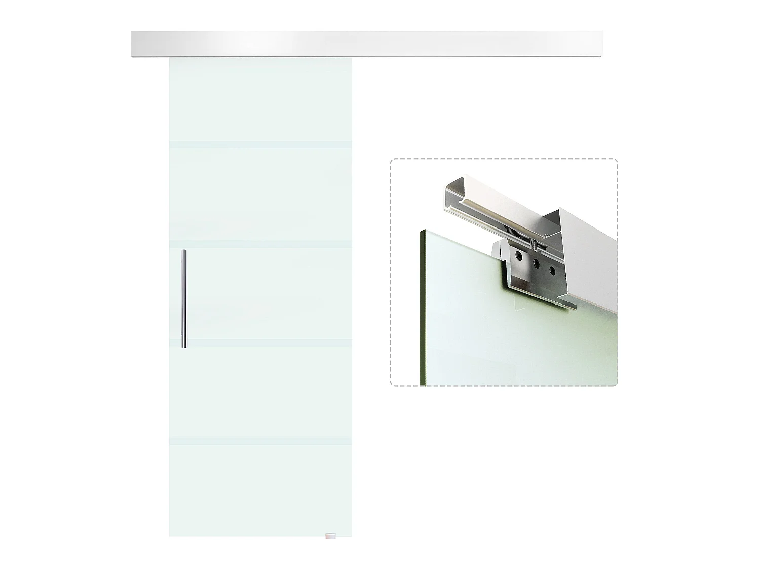 Puerta corredera transparente 200x213cm HOMCOM