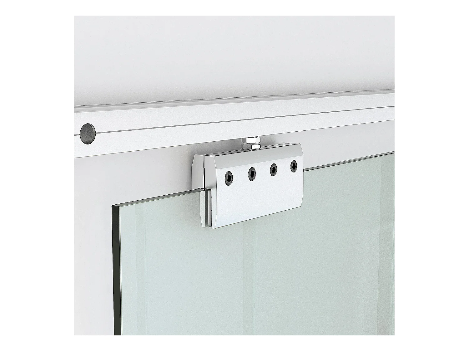 Puerta corredera transparente 200x213cm HOMCOM