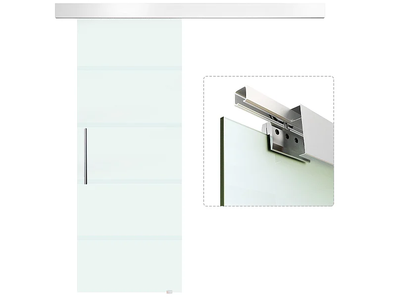 Puerta corredera transparente 200x213cm HOMCOM