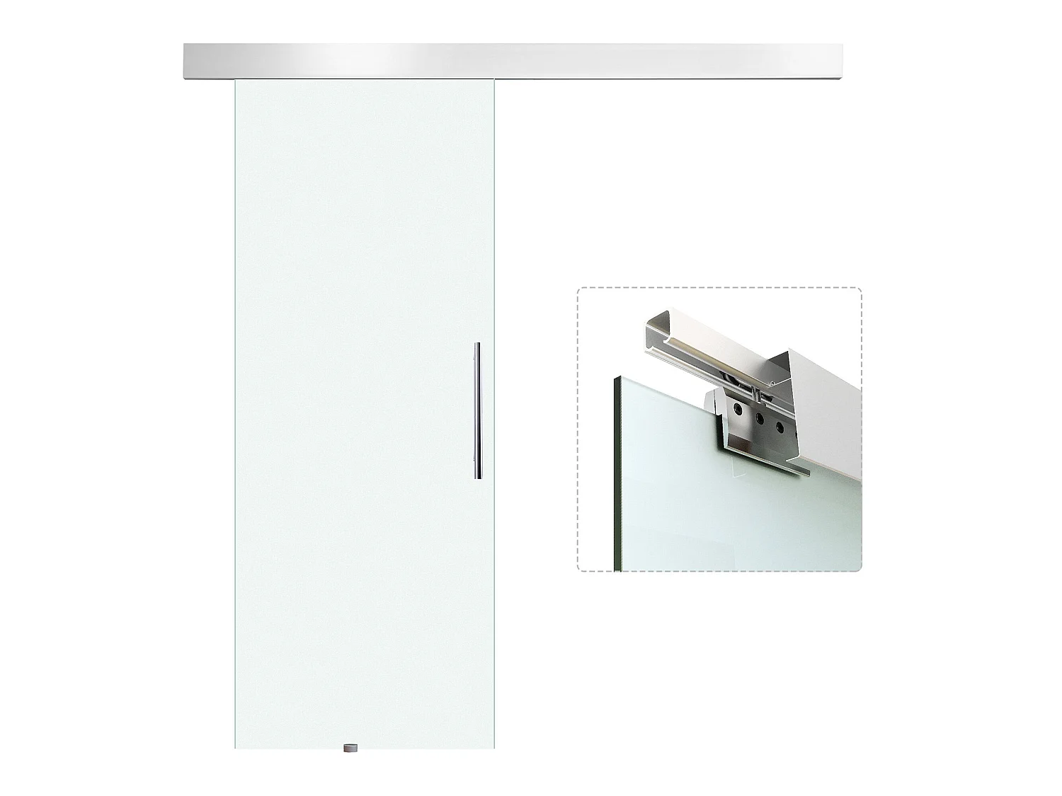 Puerta corredera transparente 200x213 cm HOMCOM