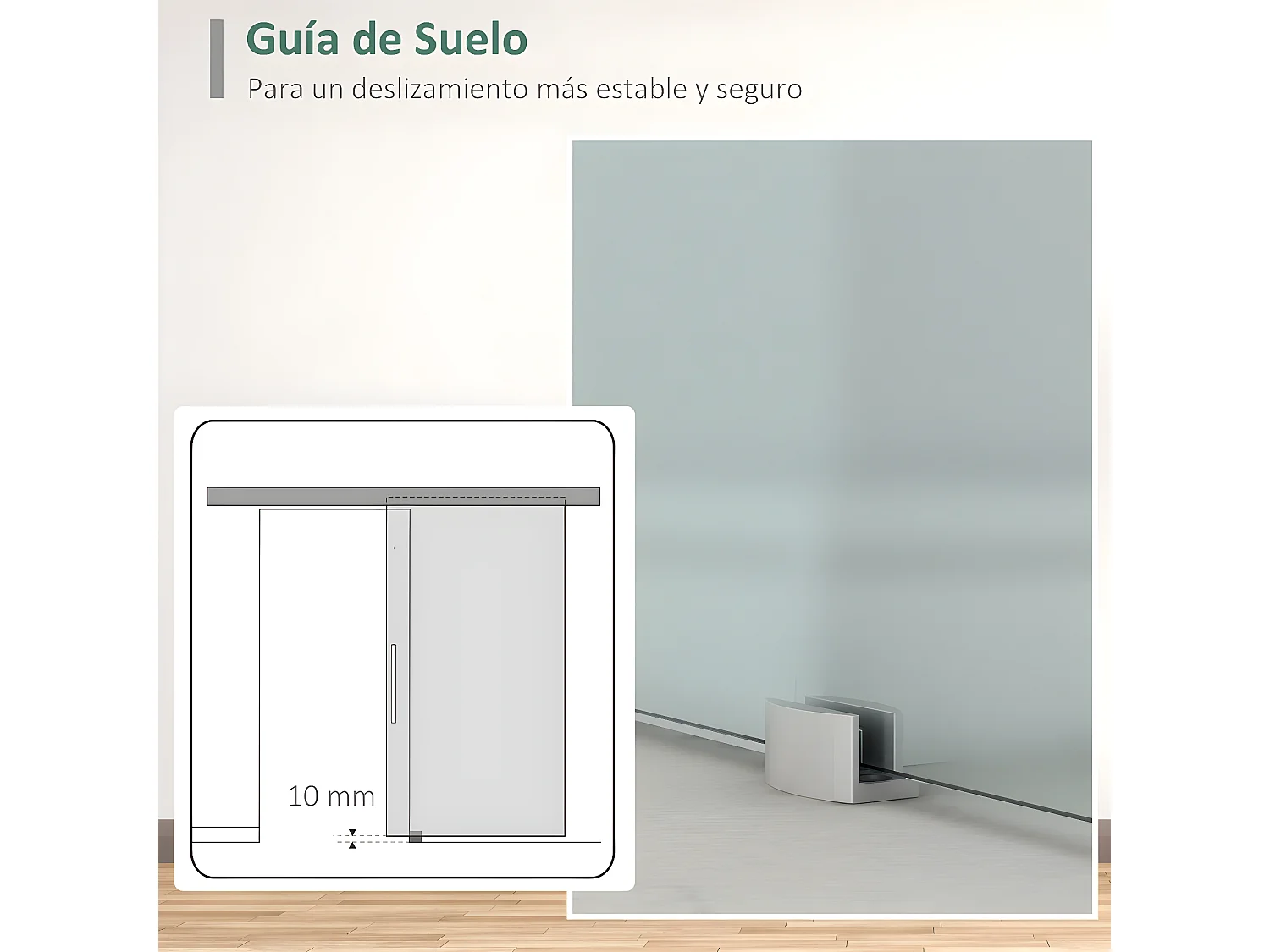 Puerta corredera transparente 200x213 cm HOMCOM