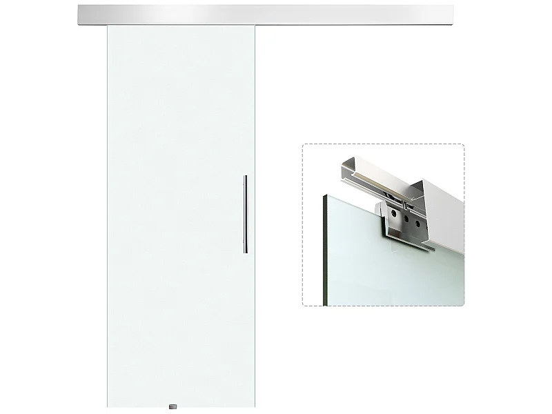 Puerta corredera transparente 200x213 cm HOMCOM