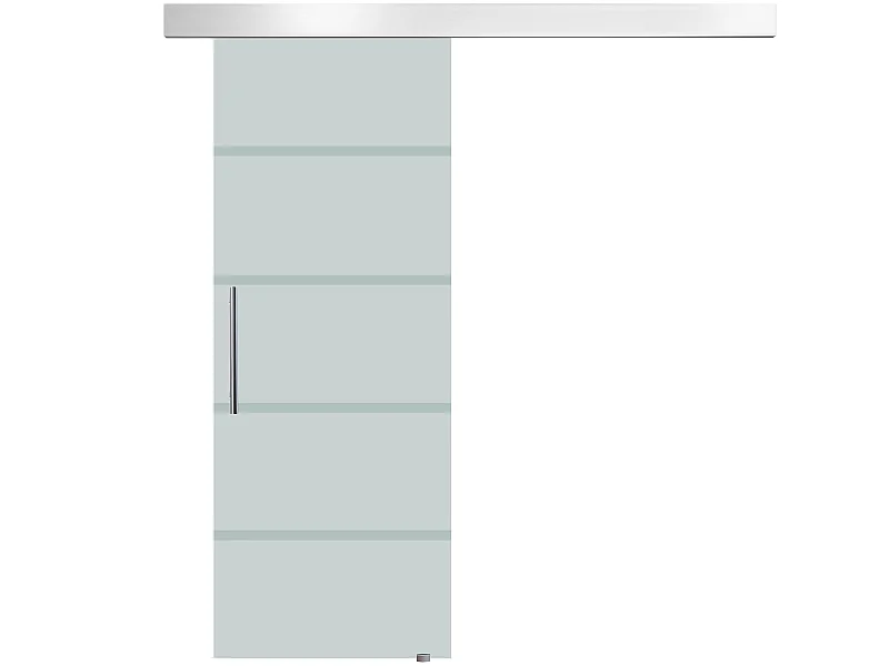 Puerta corredera esmerilado con rayas 200x213 cm HOMCOM